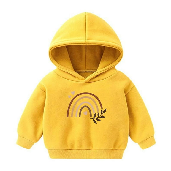 MeetoTime Children's Fleece Hoodie Long Sleeved Printed Sweatshirt Kids Casual Loose Fall Winter Tops for Boys Girls 2-7 Years