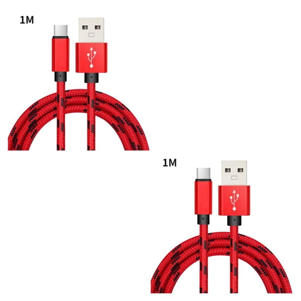 Methold Cable de carga Micro USB 3A (máx.), 1/2M, tipo C, Cable de datos de carga rápida, Cable de carga tejido de nailon para Cable Type7 NO7