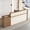 Walnut & Cream White, variant on 94" L-Shaped Reception Desk with Counter — Front Desk Reception Counter with Lockable Drawer, Storage Cabinet & Cable Grommet for Office, Lobby, Checkout (Walnut & Cream White)