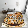 thumbnail image 5 of Honeii Fall Farmhouse Pumpkins Print Fleece Blanket - Throw Blanket for Bed, Sofa, Couch, Camping, and Travel , Microplush Ultra Soft Warm Blanket-80"x60", 5 of 7