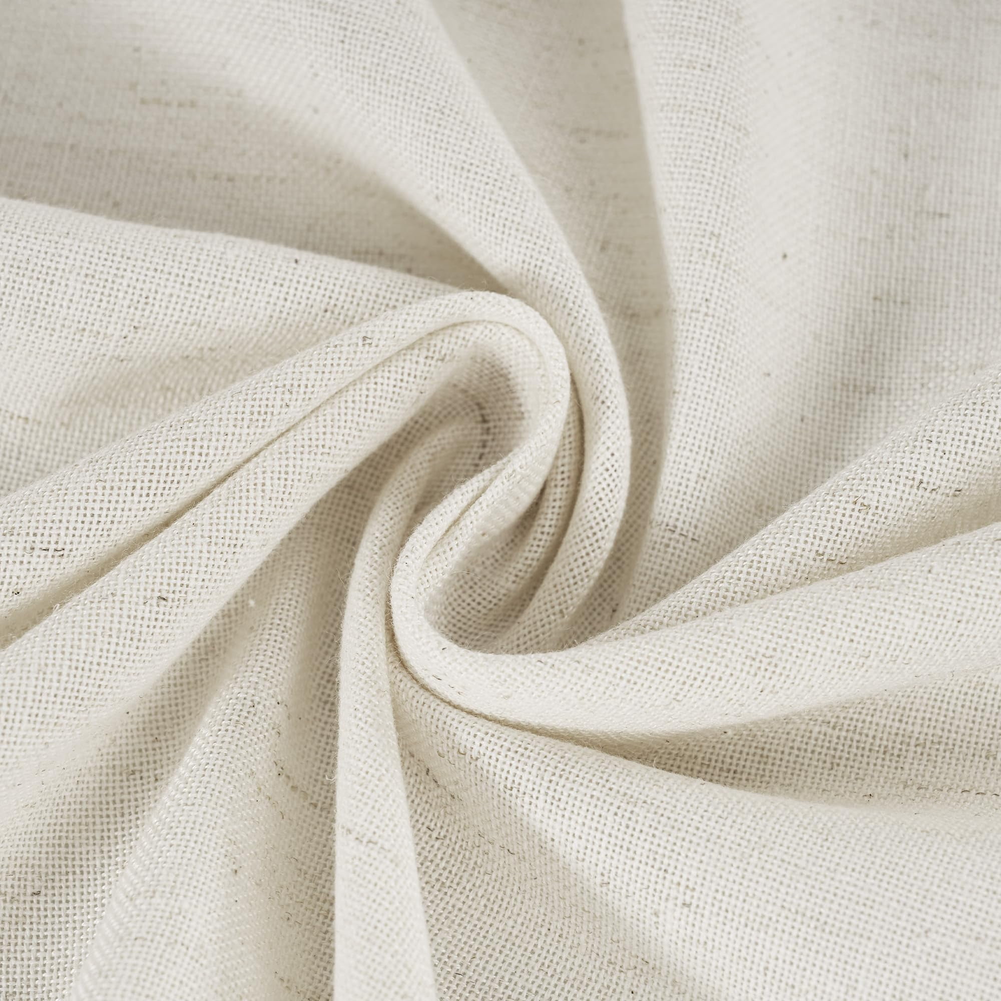 Linen Farmhouse French Door Curtain No Drill Blinds For Windows  Ivory Solid Cordless Window Covering With Light Filgtering W22 X L48 1pc