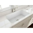 thumbnail image 4 of BOCCHI Sotto Undermount Fireclay 32 in. Single Bowl Kitchen Sink with Protective Bottom Grid and Strainer in White, 4 of 6