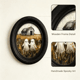 thumbnail image 4 of Vintage Halloween Ghost Wall Art, Oval Framed Spooky Decor, Rustic Farmhouse Style for Living Room & Entryway, Seasonal Home Decoration for Halloween Lovers, 4 of 7