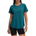 thumbnail image 3 of Women's Workout Tops for Women Sun Shirts Short Sleeve UV Protection Shirt Cooling Quick Dry Hiking Top for Women, 3 of 7