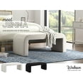 thumbnail image 3 of White Modern Boucle Bench Set of 1, Rectangular Sherpa Entryway Bench, Upholstered Ottoman, Indoor Bench Footrest for Bedroom, Hallway, end of Bed, 3 of 8