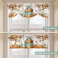 thumbnail image 5 of Thanksgiving Tie Up Valance Curtains for Windows, Kitchen Curtains Window Treatments, Farmhouse Fall Truck Maple Leaf Pumpkin Short Window Shades Valances for Bedroom Bathroom Cafe 42"x18", 5 of 8