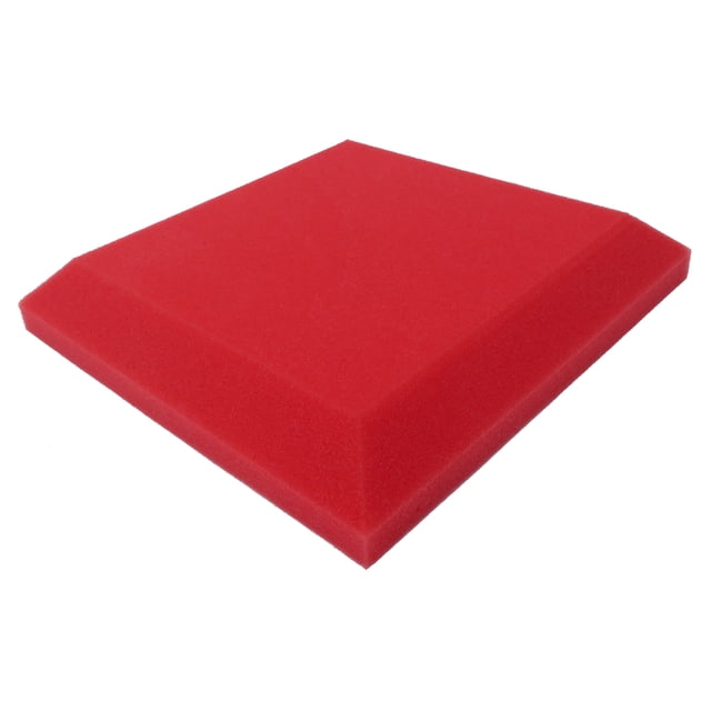 Graflsoa Lot de 12 Panneaux de Mousse Acoustique Rouges, Carreaux d'Insonorisation Haute Densité 30x30x5 cm pour Décoration Murale et Réduction du Bruit