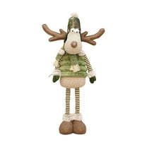 BINGLI Christmas Reindeer Decoration Plush Stuffed Xmas Deer Holiday Decoration Handmade Swedish Christmas Table Decor Ornament Elk Figurines for Home Indoor Fall Winter Party