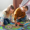 thumbnail image 3 of Socofuz Children Kids Large Road Map Activity Rug, 7'x9' Children Carpet for Games Room Bedroom Playroom Nursery , City Life/Green, 3 of 11