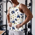 thumbnail image 5 of Cauagu Tractor And Vehicle Print Men's Sleeveless Muscle Shirts,Tank Tops Quick Dry Workout Tank Top Gym Muscle Tee Fitness Bodybuilding T Shirt for Men-Medium, 5 of 7
