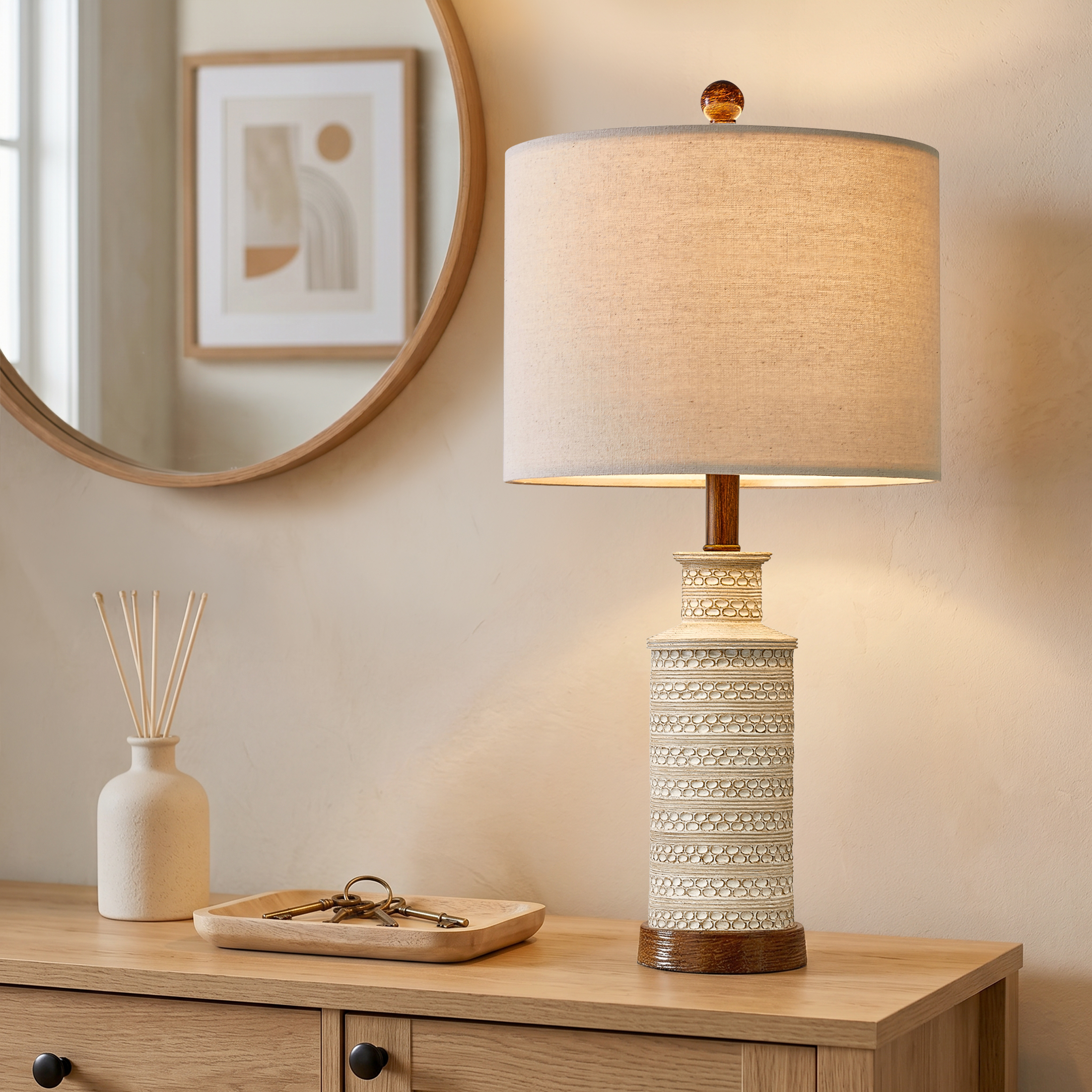 Oneach Bedside Table Lamps, Set of 2, 24 Inch photo 5