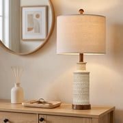 Oneach Bedside Lamp Set of 2 for Bedroom 24 Traditional Living Room Resin Nightstand Table Lamps