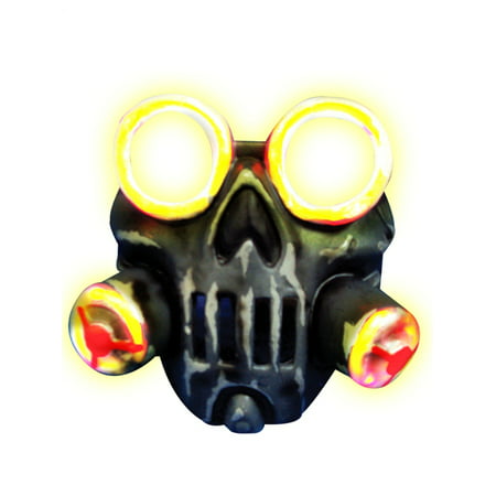 Adult's Toxic Light Up Biohazard Gas Mask Costume Accessory