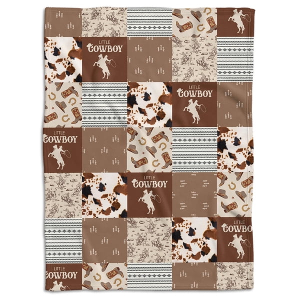 Manta para Bebé Locobird Oeste Vaquero 76x102 cm Suave y Cálida