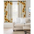 thumbnail image 2 of Yellow Sunflowers Blackout Curtains, Light Blocking Print Window Curtains, Farmhouse Rustic Botanical Floral Plants Thermal Insulated Window Drapes for Living Room 2 Panels, 104"W x 96"L, 2 of 9