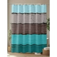 thumbnail image 4 of Farmhouse Rustic Wood Texture Shower Curtain, Aqua Blue Grey Bathroom Decor Curtains Set with Hooks, Waterproof Fabric Home Accessories， Stall 36 X 72 Inch, 4 of 6