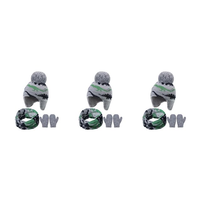 Minnieouse Gorro Bufanda Manoplas Conjunto Niños Gorros Piezas de invierno Azul agua caliente M 2-3 años Type1 NO1 Minnieouse CBP274185