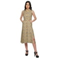 thumbnail image 2 of Moomaya Womens Sleeveless Lapel Collar Dress With Pockets Printed Summer Wear, 2 of 4