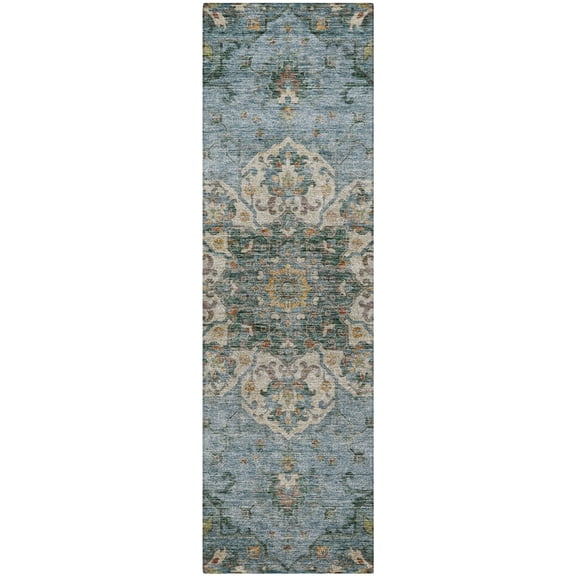 Dalyn Silk Road Area Rug SR6-Aqua SR6AQ2X8 Aqua, 2'3" x 7'6"