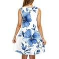thumbnail image 4 of Womens Sleeveless Rose Print Sundress Casual Summer A Line Tank Dress Beach Floral Dress, 4 of 4