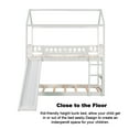thumbnail image 5 of Bellemave Bunk Bed with Slide, Wood Twin Over Twin House Bed Frame with Ladder for Kids Teens(White), 5 of 8