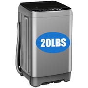 Kcpolre Portable Washing Machine 17.8 lbs Full-Automatic Compact Washer Machine for Apartment, 10 Wash Program Small Portable Washer for Dorm, Apartment, Home, Grey
