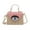 pink, variant on Bohemian Straw Crossbody Bag - Handmade Evil Eye Crystal Decor Box Tote Clutch with Fringe