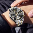 thumbnail image 6 of OLEVS Automatic Watches for Men Luxury Dress Waterproof Self Winding Mechanical Moon Phase Chronograph Stainless Steel Luminous Diamond Date Skeleton Tourbillon Wristwatch for Men Reloj Para Hombre, 6 of 15
