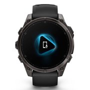 Garmin 010-02904-20 Fenix 8 47 mm AMOLED Sapphire Carbon Gray Titanium with Black Silicone Band Bundle with Tech Smart USA Fitness & Wellness Suite and 1.4 Inch Screen Protector for Garmin Fenix 6