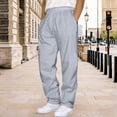 thumbnail image 2 of XINPING Men's Soft Casual Pants Trendy Lounge Pants Elastic Waist Lightweight Outdoor Sweatpants with Pockets, 2 of 6