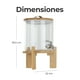 thumbnail image 4 of Vitrolero de Vidrio con Base de Madera y Tapa Hermetica - Dispensador de Agua con Llave de Acero Inoxidable Moderno 5 Litros GAON, 4 of 10