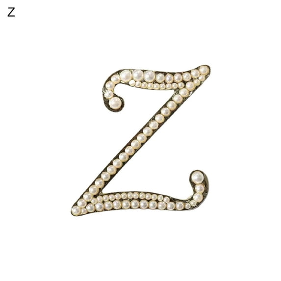 Korean Style Brooch Pin Letter Faux Pearls Ladies Electroplating Sweater Suit Brooch Jewelry Accessories