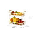 thumbnail image 3 of Tuphregyow Detachable 2-Tier Metal Wire Fruit Basket Stand for Kitchen Counter - Bread, Vegetable, and Produce Storage Bowl Holder White, 3 of 6