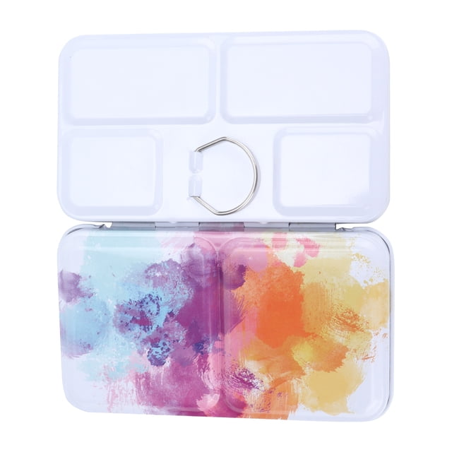 Caso de Paleta de Vieges, Caja de Paleta de Pinta 4.7 x 2.8 x 0.8 Pulgadas Portátiles para Sostener la Pinta de Acuarela Para El Aceite de Acuarela Gouache