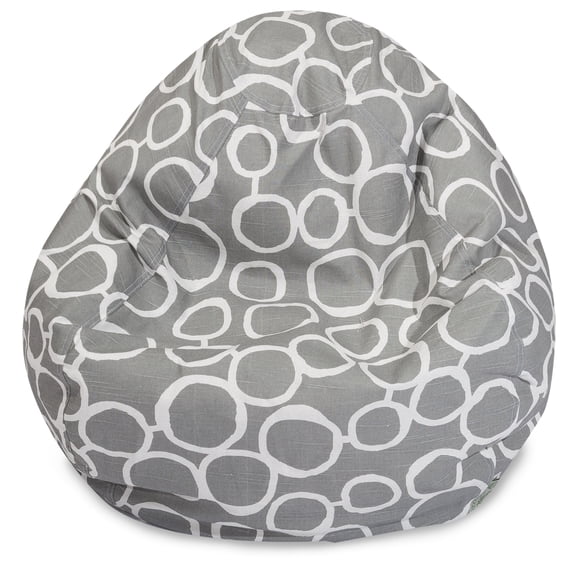 Majestic Home 85907248046 Fusion Gray Small Classic Bean Bag - 28 x 28 x 22 in.