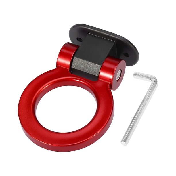 Rojo círculo Forma Coche Gancho Remolque Decoración Parachoque Remolque Pegatina Conjunto