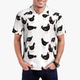 thumbnail image 3 of Balery Funny Chicken Printed Men’s Short Sleeve Polo Shirt, Midweight Men's Shirt,Golf Polo shirts -XX-Large, 3 of 9