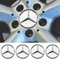 thumbnail image 4 of Peggybuy 4Pcs Wheel Center Caps Silver 75MM Wheel Rims Center Hub Caps for Mercedes-Benz, 4 of 9