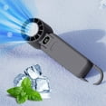 thumbnail image 5 of Personal Fans Portable Rechargeable, Coolings Fan Silent Fan Usb Air Conditioner Fan Vertical Blowing 100 Wind Speeds Mini Desktop Rechargeable Brushless Folding Easy Storage Outdoor Ice Making Fan, 5 of 6