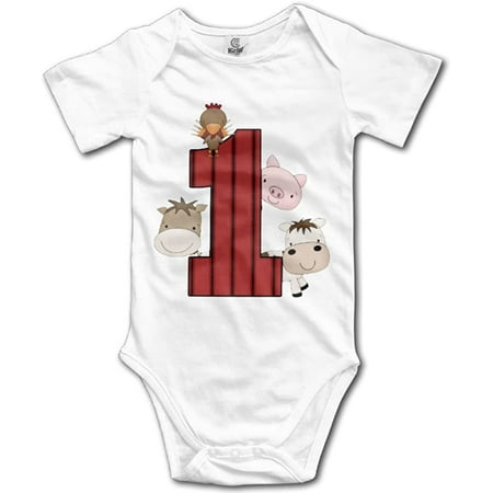 

It s My 1st Birthday Farm Personalized Boys Girls Summer Baby Onesie Bodysuits