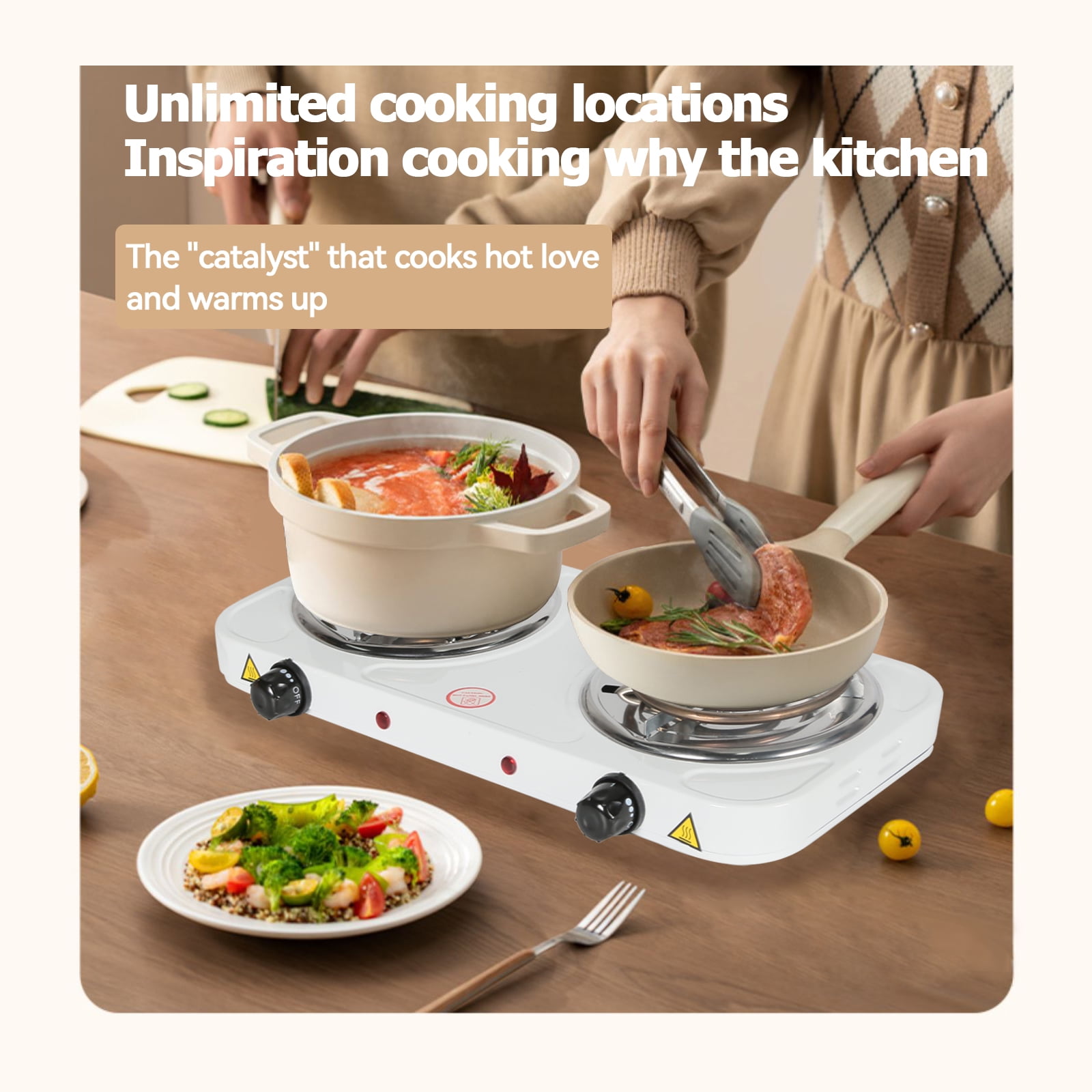 Wobythan's Double Trouble Hot Plate: 2000W Electric Stove Burners for Cooking up a Storm in the Kitchen