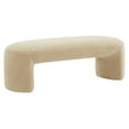 thumbnail image 3 of SAFAVIEH Couture Vivie Solid Faux Shearling Modern Bench, Tan, 3 of 6