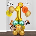 thumbnail image 3 of Decoraciones para fiestas de cumpleaños con animales de la jungla Wild One Woodland Safari Platos de papel Vasos Servilletas Globos Suministros para baby shower para niños, 3 of 5