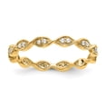 thumbnail image 2 of 14k Yellow Gold Round Diamond Eternity Wedding Band Vintage Anniversary Ring Size 5.5 - 1/2 Ct., 2 of 6