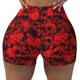 thumbnail image 2 of Fotbe Red Skulls 3 Shorts Sin Costuras – Shorts Deportivos de Cintura Alta para Mujer, Elásticos para Gimnasio, Yoga, Running o Ciclismo-X-Large, 2 of 8