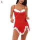 thumbnail image 1 of Body sexy para mujer, mono con temática navideña, lencería de encaje con correa para niña, L Methold XX000044-03, 1 of 7