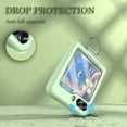 thumbnail image 2 of for Samsung Galaxy Z Flip 5 Case with Ring, Shockproof Thin Slim PC Protective Phone Case for Galaxy Z Flip 5G, Matcha Green, 2 of 16