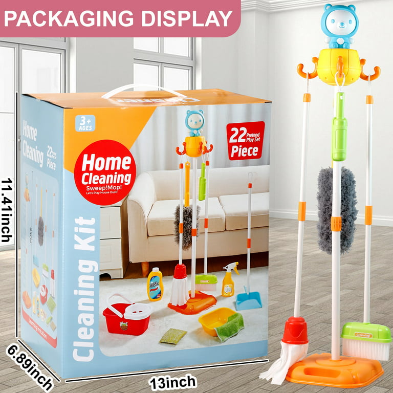 Kids Cleaning Set Household Toys, Pretend Play House Cleaning Kit, Child  Size Little Housekeeping Supplies, Play Kitchen Housework Tools, Ideal