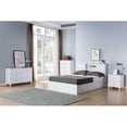 thumbnail image 4 of Smart Home Furniture 2-Shelf Wood Twin Bookcase Headboard in White, 4 of 4