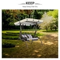 thumbnail image 3 of UPOUART Beige Oxford Cloth Swing Canopy Replacement Sunshade Cover For Outdoor Garden Swing Chair Easy Installation, 3 of 8